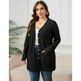 thumbnail image 4 of AviBest Plus Size Cardigans for Women Lightweight Long Sleeve Open Front Button Up Fall Thin Cardigans with Pockets, 1XL-5XL, 4 of 6