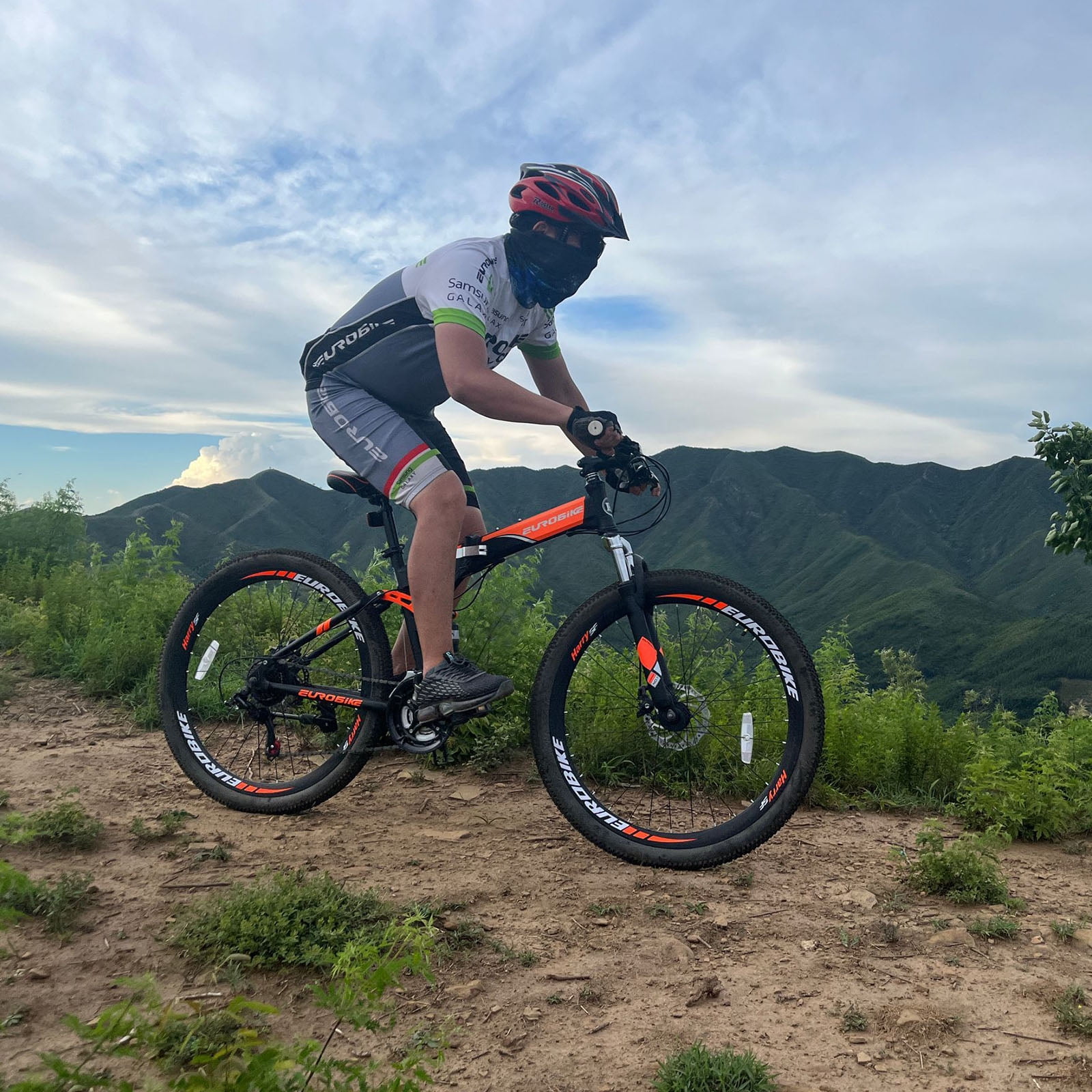 27.5”Full Suspension Folding Mountain Bike 21 Speed Foldable Bicycle  Men or Women Orange
