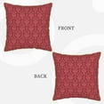 thumbnail image 3 of ZNDUO Throw Pillow, 18"x18" Bed Pillow and Couch Pillows - Indoor Decorative Pillows，Red Vintage Damask Design Throw Pillow, 3 of 8