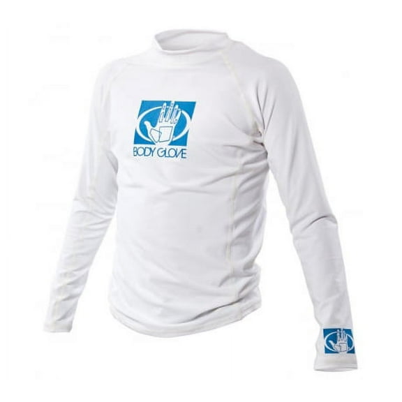 Body Glove Fitted Rashguard Jr L/a Wht 10