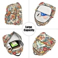 thumbnail image 5 of FORMRS Mini Backpack Purse for Women Travel Daypack Casual Shoulder Bag, Orange Japanese Flowers Pattern, 5 of 7
