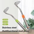 thumbnail image 4 of 2pcs Stainless Steel Garlic Press Potato Meatball Kitchen Gadget Multi-Functional Manual Masher, 4 of 5