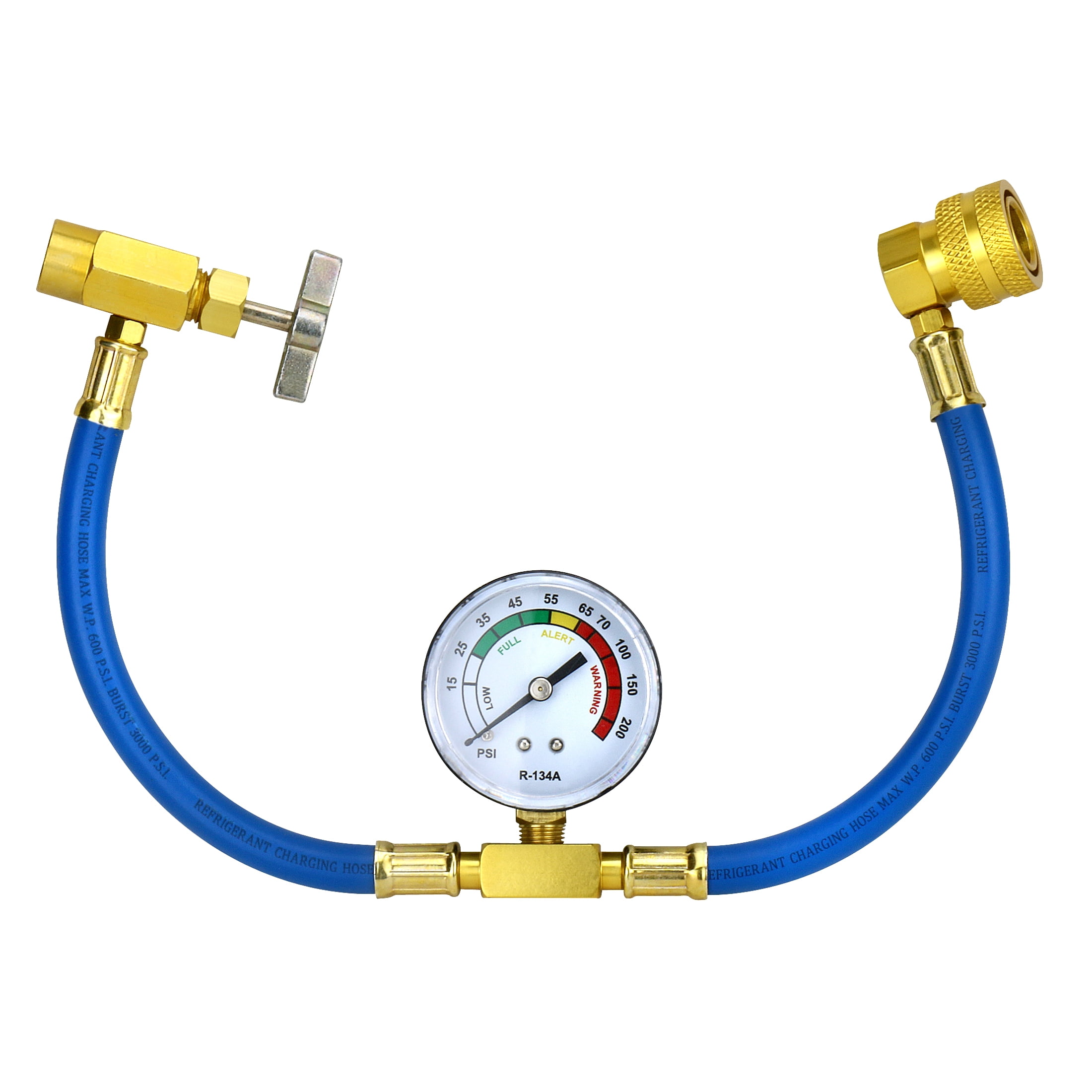 Super Tech R-134A Refrigerant Charging Hose with Gauge