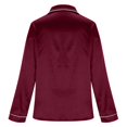 thumbnail image 5 of Womens Satin Pajamas Shirt Silk Long Sleeve Sleepwear Tops Button Down Loungewear Soft Lightweight Pjs Nightwear, 5 of 7