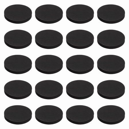 Single Sided Speaker Isolation Pads 60mmx8mm Round Black Non Slip EVA Acoustic Foam Pads Feet Anti-Vibration Base for Decks Speaker Subwoofer HiFi Sound System Pack of 32