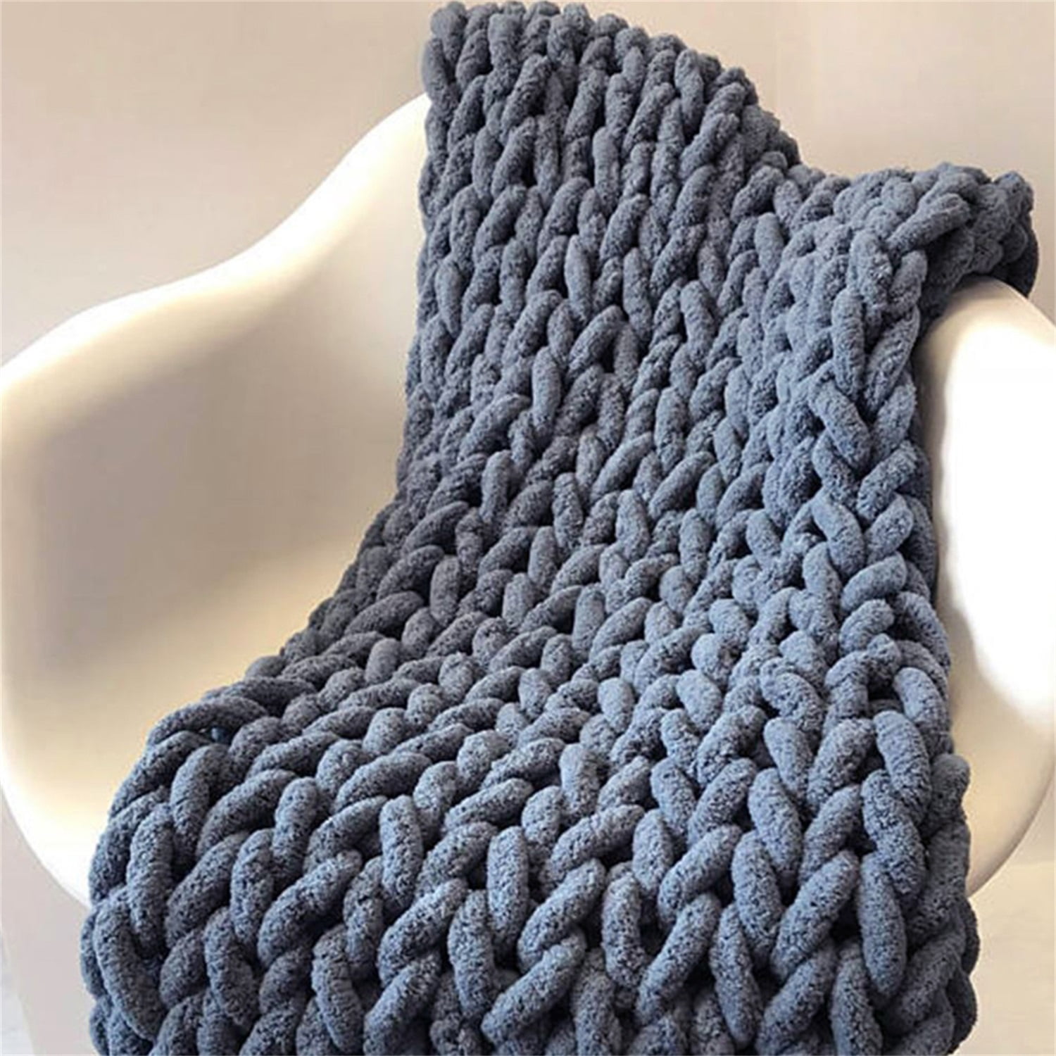 Lowestbest Chunky Knit Blanket, Handmade Warm Soft Throw Blanket, Cable Knit Blanket - Dark Grey (47" x 59") Lowestbest Chunky Knit Blanket, Handmade Warm Soft Throw Blanket, Cable Knit Blanket - Dark Grey (47" x 59")