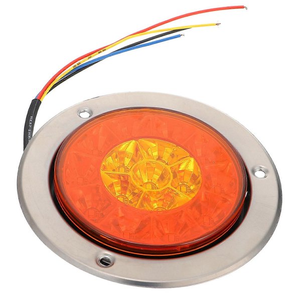 Truck Tail Light Design Waterproof Round 12V-24V Brake Light Turn Signal 1Set Perfect for Vehicles and Drivers in Any Weather Conditions