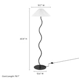 Wave Squiggle Floor Lamp in Black - Walmart.com