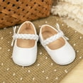thumbnail image 6 of Bonario Baby Girls Dress Shoes Infant Mary Jane Flats Bowknot Soft Sole Crib Shoe for Newborn 3-18 Months, 6 of 9