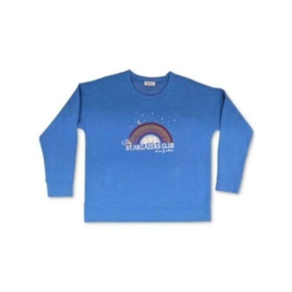 STYLE & COMPANY Womens Blue Printed Sweatshirt XL