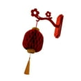 thumbnail image 2 of S SERENABLE Chinese New Year Felt Lantern Red Honeycomb Ball Hanging Lantern Paper Traditional Lantern Pendant for Party, Home Restaurant Oval, 2 of 8