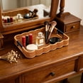 thumbnail image 5 of Wicker-Style Serving Tray with Handles, Woven Storage Basket for Kitchen Fruit Display, Decorative Tabletop Organizer for Home and Living Room, 5 of 6