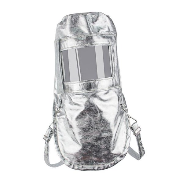 Cubierta térmica de papel de aluminio resistente al fuego, capucha protectora para soldar, protección montada en la cabeza para fábricas, metalurgia,