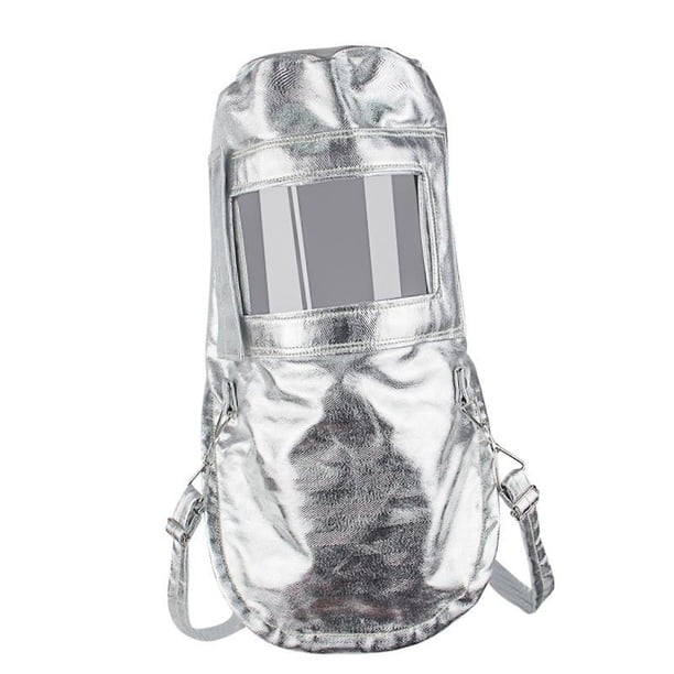 Cubierta térmica de papel de aluminio resistente al fuego, capucha protectora para soldar, protección montada en la cabeza para fábricas, metalurgia,