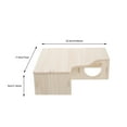 thumbnail image 2 of UEETEK Khaki Wooden Hamster Hideout Nest Multi Use House for Small Pets Teeth Grinding, 2 of 6