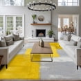 thumbnail image 3 of Abstract Graffiti Art Large Area Rugs 6x9 ft Yellow Grey Geometric Painting Texture Washable Rug Non Slip Indoor Carpet Absorbent Floor Mat for Living Room Bedroom Dining Room, 3 of 9