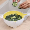 thumbnail image 5 of Wioihee Under $2.00 Double-layer rotatable colander, heat-resisted pasta strainer, food level BPA free colander,2 Set Kitchen Draining Bowl Vegetable Washing Basket, 5 of 6