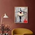 thumbnail image 2 of Nawypu  African American Canvas Wall Art Ballet Art Dancing Ballerina Painting Prints Black Girls Picture Poster Grey Decor for Bedroom Bathroom Ready to Hang, 2 of 4