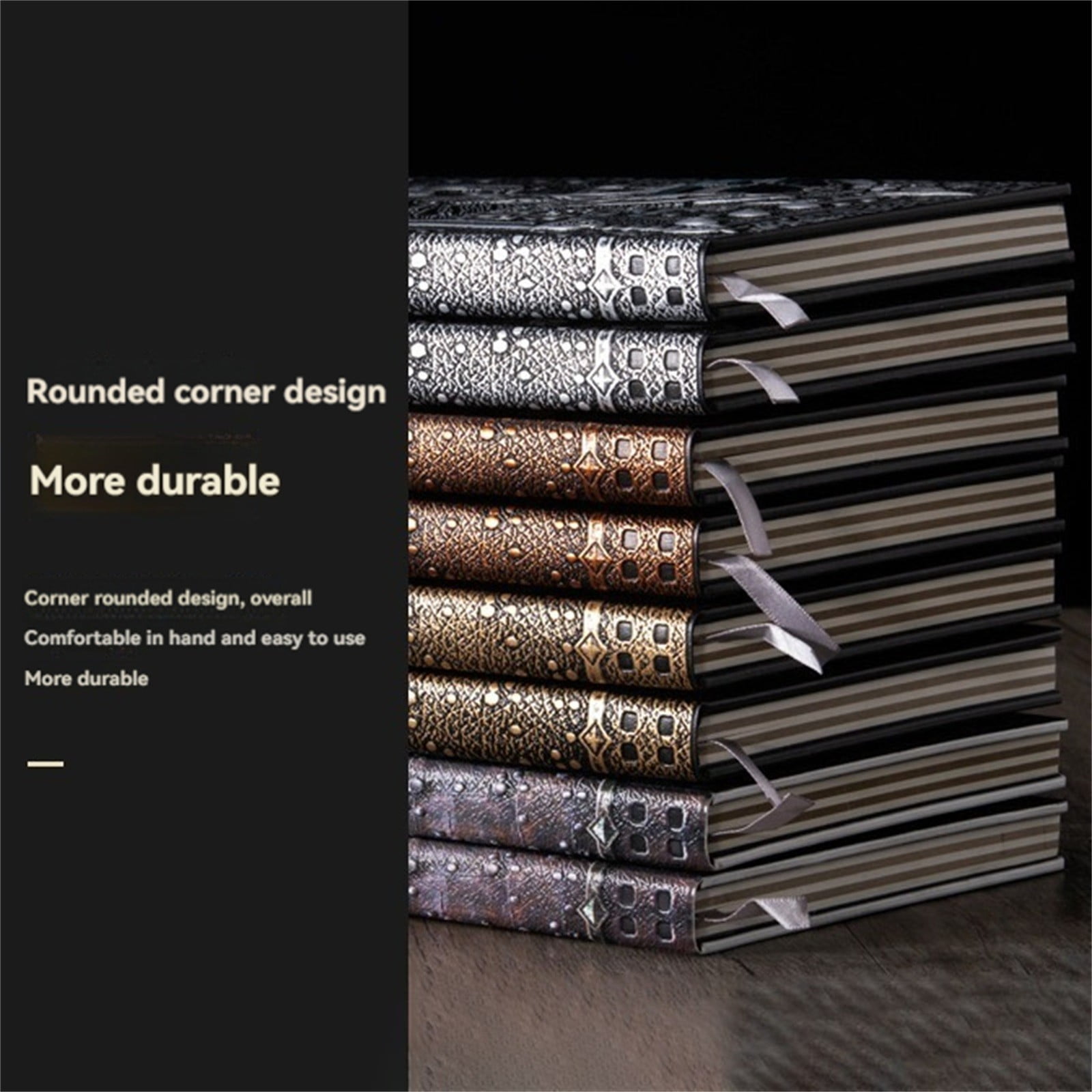 Clearance notebook for recording under $20,European General Retro Notebook Business Handbook PU Notepad Providing A Good Experience For Your Daily Use. 2PC
