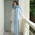 thumbnail image 2 of Big Chunky Plaid Scarf Colorful Checked Oversized Thick Scarves, 2 of 5