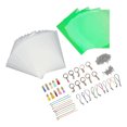 thumbnail image 1 of Shrink Plastic Kit, Silver Ear Hooks Gold Keychain Heat Shrink Film Sheets Kit DIY Interesting  For Crafts, 1 of 8