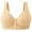 Beige, variant on Fmbrln Bras for Women Plus Size Front Closure Wireless Bra Lace Fixed Cup Everyday Bras Side Support for Underarm Comfy Sports Bra Black XL
