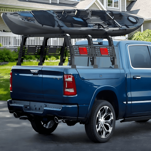 POFENZE Heavy-Duty Truck Bed Rack for for Full-Size Trucks Overland Bed Racks Truck Cargo Carrier for 2002-2025 Dodge Ram 1500, 2014-2025 Chevy Silverado 1500, 2015-2025 Ford F150, 2007-20