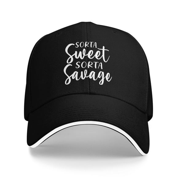 Sorta Sweet Sorta Savage Unisex Sandwich Cap Classic Baseball Capunisex Adjustable Casquette Dad Hat