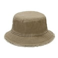 thumbnail image 2 of Kelon Unisex Hollow Denim Fisherman Hat, Washed Texture Breathable Bucket Hat, Casual Solid Sunshade Headwear for Daily Outdoor, One Size Bucket Hats, 2 of 7