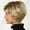 14/88A#8 - Swedish Blonde, variant on Paula Young Bennett WhisperLite Wig Sophisticated Short Bob Wig with Feathery Layers and Lash-Skimming Bangs/Multi-tonal Shades of Blonde, Silver, Brown, and Red