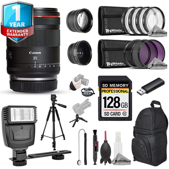 Canon RF 35mm f/1.4 L VCM Lens - 20pc 128GB Pro Kit   1 Yr Warranty