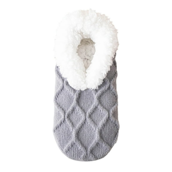 Ugoldhm Women's Sherpa-Lined Slipper Socks - Non-Slip with Grippers, Winter Cozy Indoor Socks