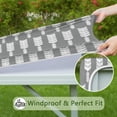 thumbnail image 6 of Grey and White Arrow Feather Pattern Square Fitted Tablecloth with Elastic Edge,Square Table Cover,Washable Elastic Table Cover for Home Kitchen Party Decor 34"x34", 6 of 6