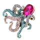 thumbnail image 2 of Broche De Pulpo, Broche De Joyería De Vida Marina, Cristal Ligero único Para Fiesta Fugacal Sea Animal Crystal Brooch, 2 of 8