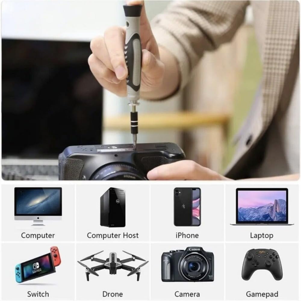 130-in-1 Precision Magnetic Screwdriver Bit Set with 120 Bits 10 Tools Repair Tool
