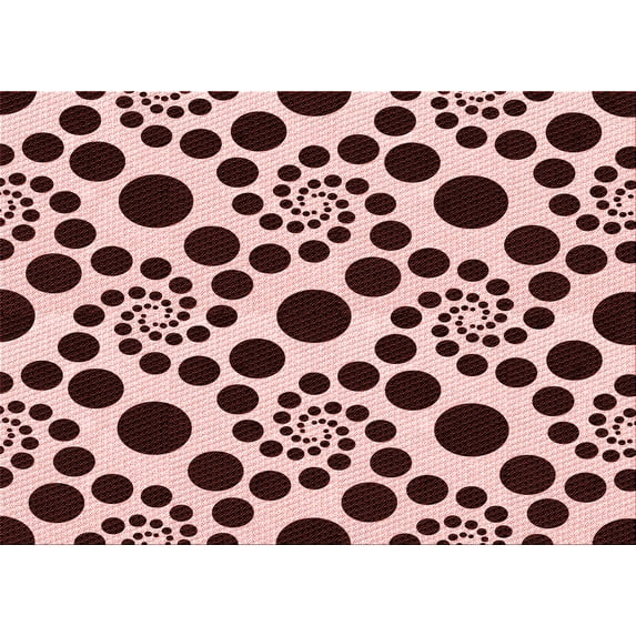 Ahgly Company Indoor Rectangle Patterned Deep Rose Pink Area Rugs, 7' x 9'