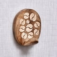 thumbnail image 2 of 6 Piece Wooden Adhesive Decorative Wall Hooks for Hanging Coats, Keys, Towels, Hat, Leash- Brown and White Paisley & Scale Carved Sticky Wood Towel Hooks for Bathrooms (12 Strips Included), 2 of 4