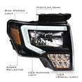 thumbnail image 3 of CROSSDESIGN LED DRL Headlights Fit for Ford F150 2009-2014 Headlamps, 3 of 10