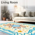 thumbnail image 2 of ODIKA 6x9 Machine Washable Non-Slip Area Rug, Playful Teddy Bear Emblem Design with Whimsical Accents Ultra Soft Rug, None, 721456, 2 of 7