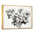 thumbnail image 2 of Designart "Black And White Geraniums In Minimalism" Geraniums Floater Framed Wall Art Living Room, 2 of 5