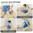 thumbnail image 6 of BlueWood Pikler Triangle Jungle Gym Set 8-in-1 Foldable Wooden Indoor Ages 1-6 Gray, 6 of 9