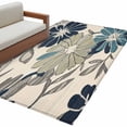 thumbnail image 2 of 3'x5' Area Rugs, Sage Green Blue Floral Indoor Outdoor Area Rug for Living Room Bedroom, Vintage Beige Botanical Washable Bathroom Rugs Kitchen Floor Carpet Mats Home Decor Aesthetic, 2 of 8