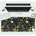 thumbnail image 3 of Botanical Colorful Flowers Gaming Desk Mat, Blooming Herb Floral Plants XXL Large Mouse Pad, Computer Mat for Desk, Accessory Decor Gift - 35.4 x 15.7 Inch, Vintage Flowers Black, 3 of 6