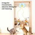thumbnail image 5 of Interactive Cat Toy Door Hanging Cat Toy, Automatic Electric Flying Bird Feather Caterpillar Toy, Cat Toys for Bored Indoor Adult Cats, Rechargeable Durable Safe Hanging Toy for Bored Kittens,Pink, 5 of 9