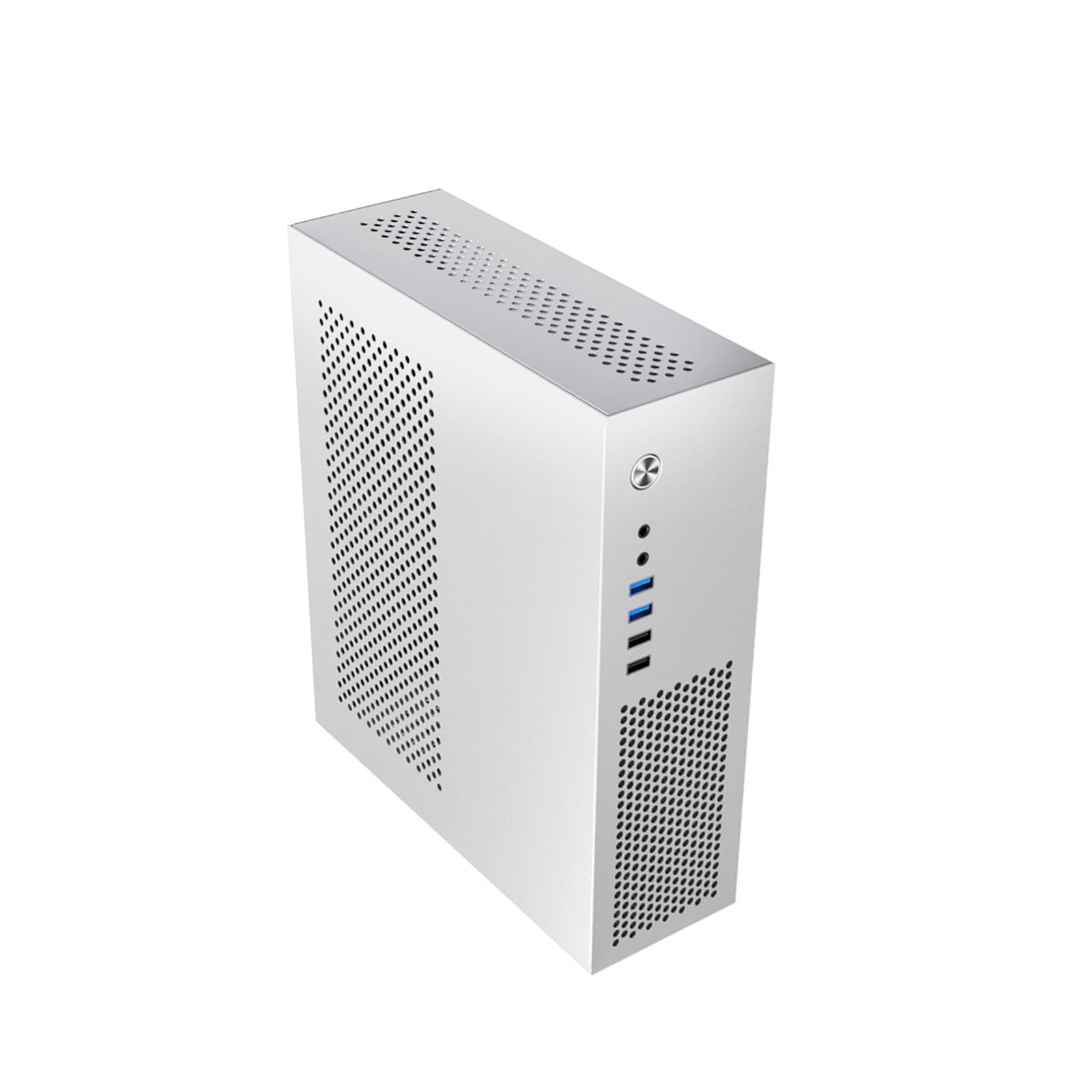 Wzmzjy Computer Case 3.0 USB Wall Mounted Placement Office Professional Practical Steel Argent