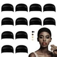 thumbnail image 1 of Zshan 12pcs Wig Cap For Lace Front Wig Stocking Cap For Wigs, 1 of 4