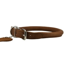 Dogs My Love, High Quality Genuine Leather Rolled Dog Collar 15"-18" neck