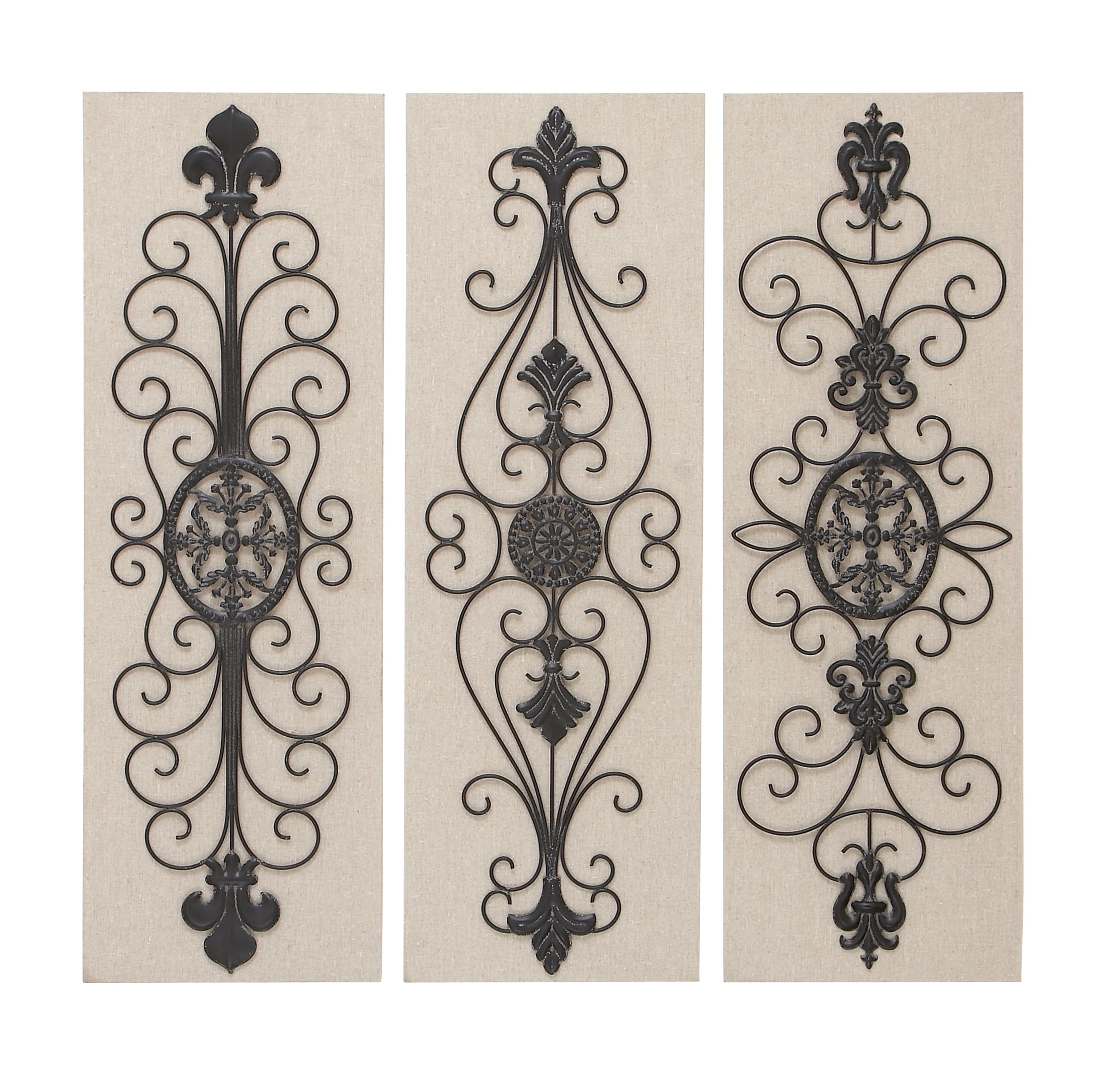 Wood Metal Decor 3 Assorted Wall Decor