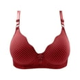 thumbnail image 2 of CHUANK Women‘s Full Coverage Underwire Bra Minimizer Plus Size Lace Comfortable Cushion Strap Wine 36, 2 of 3