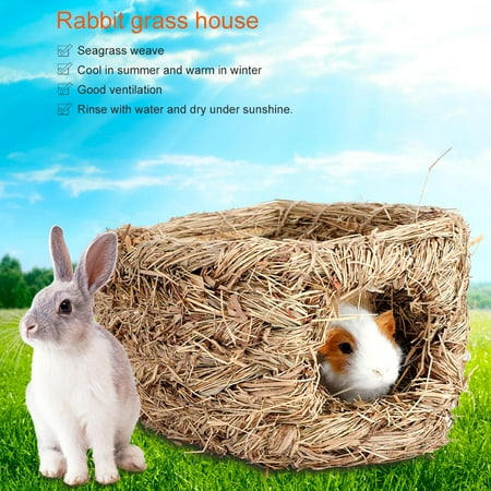 Ejoyous Durable Rabbit Grass House Chew Toy Mat Bed For Hamster